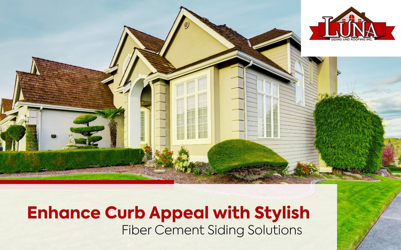 Modern home exterior with curb appeal fiber cement siding enhancing design