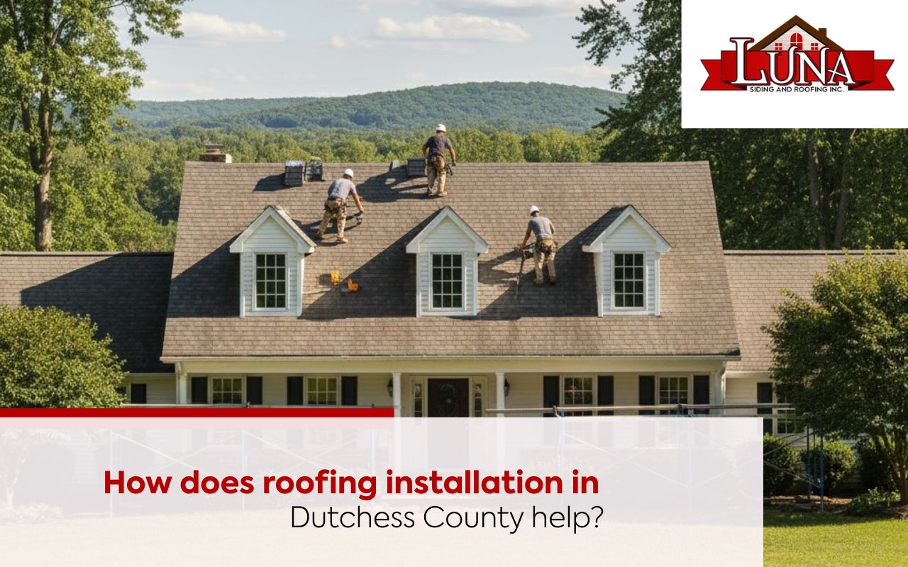 Roofing Installation in Dutchess County, NY on a modern family home exterior