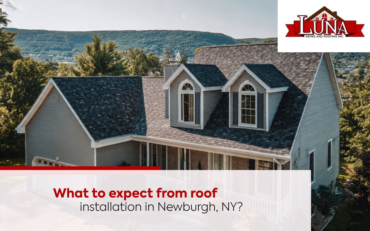 Roofing Installation in Newburgh NY on a modern home with fresh shingles and clean rooflines