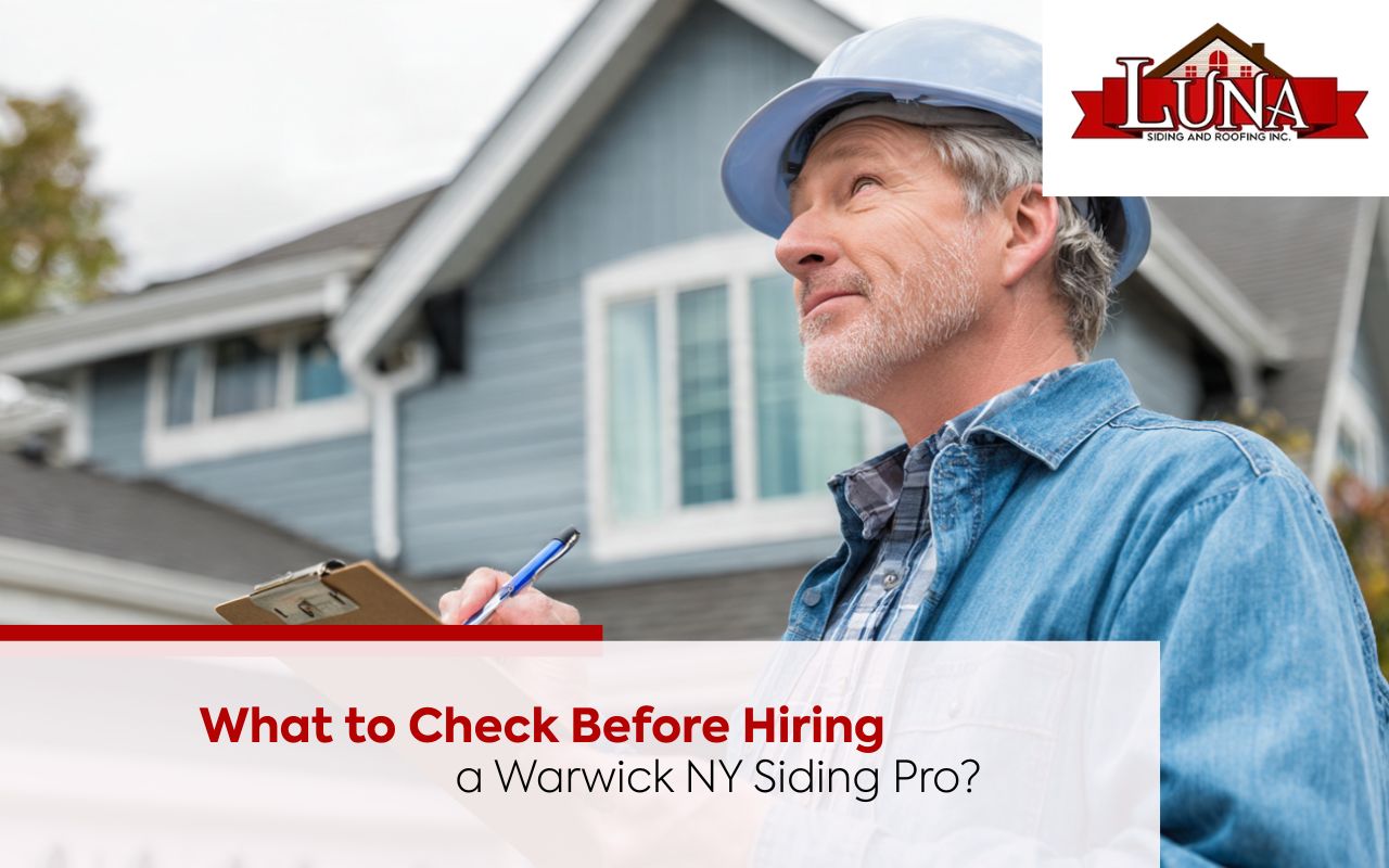 Home exterior inspection using a siding contractor in Warwick NY checklist